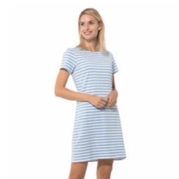 Sail to Sable Short Sleeve Textured Stripe Dress Cabbage Sz S - Picture 14 of 14